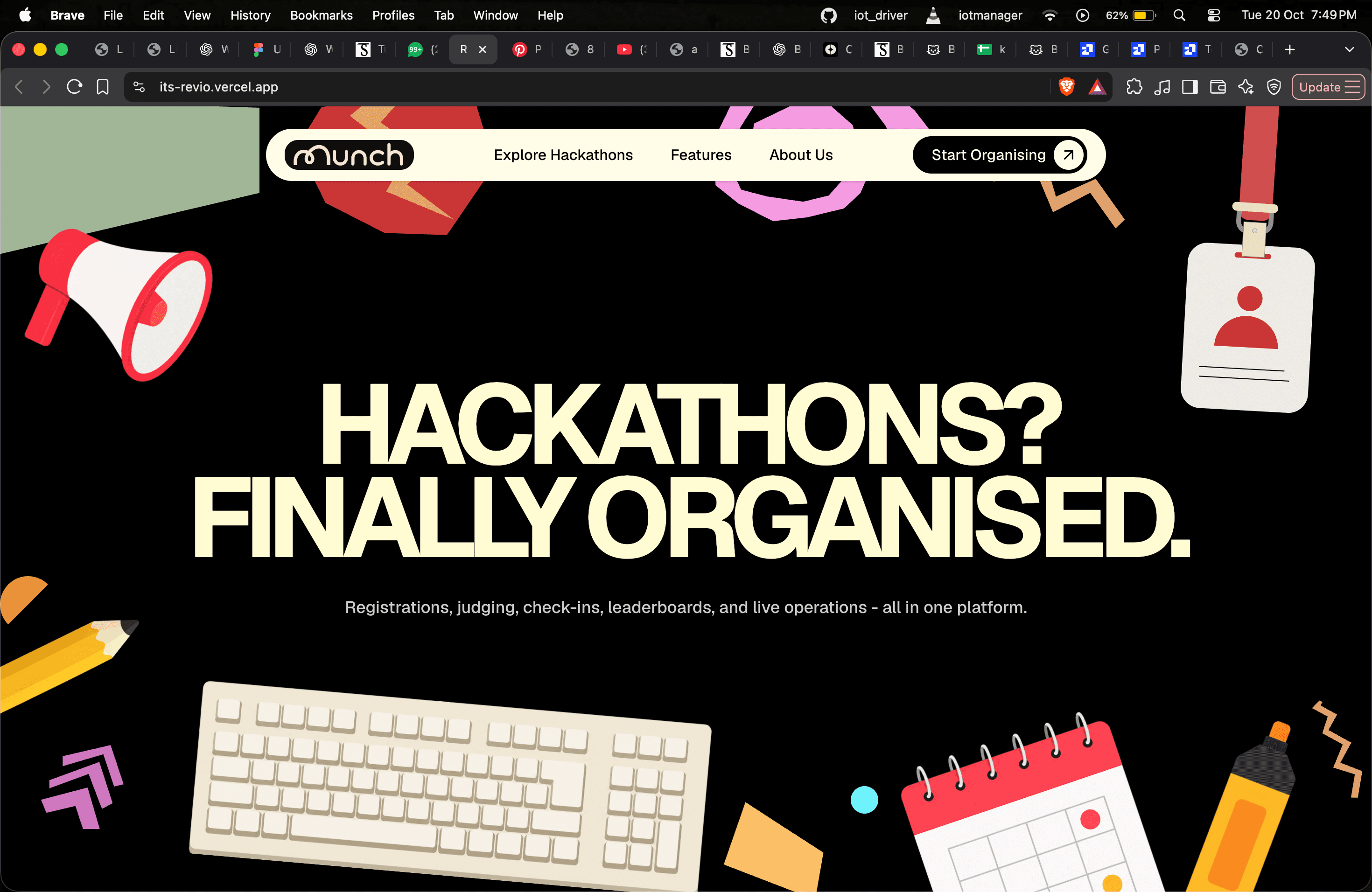 Manch hackathon operations dashboard
